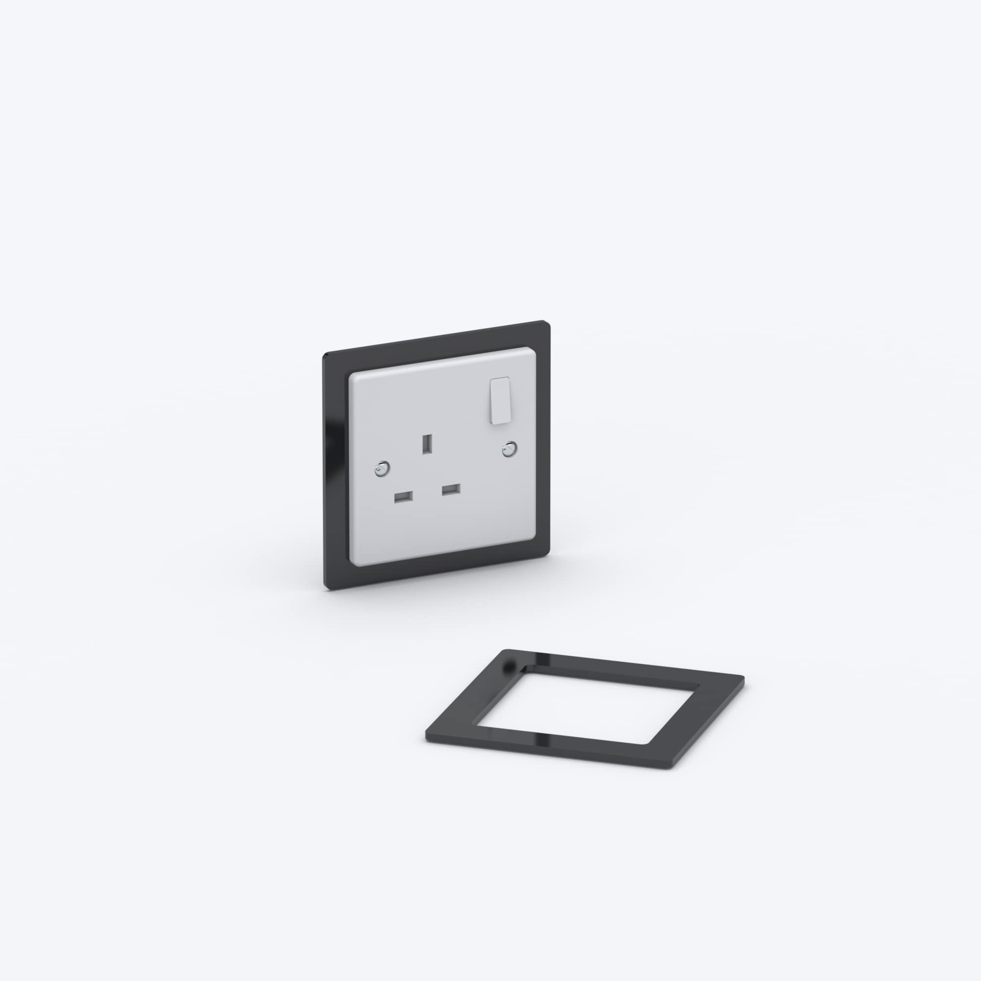 Double/Single Socket Switch Surround/Acrylic Finger Plate