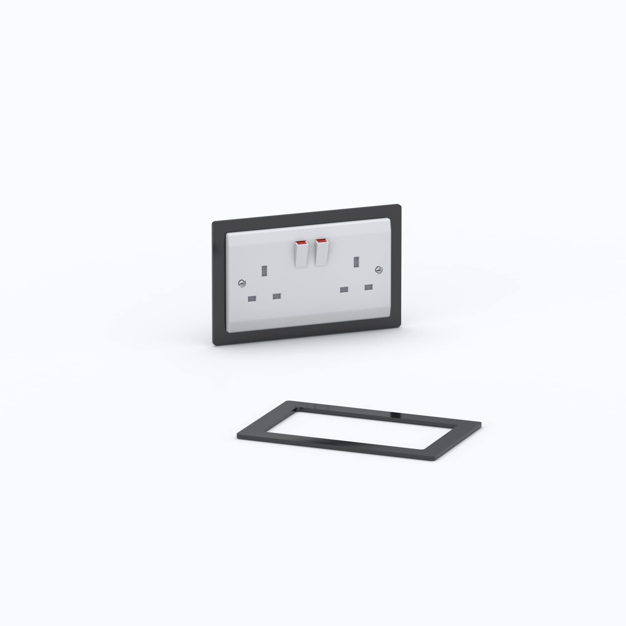 Double/Single Socket Switch Surround/Acrylic Finger Plate