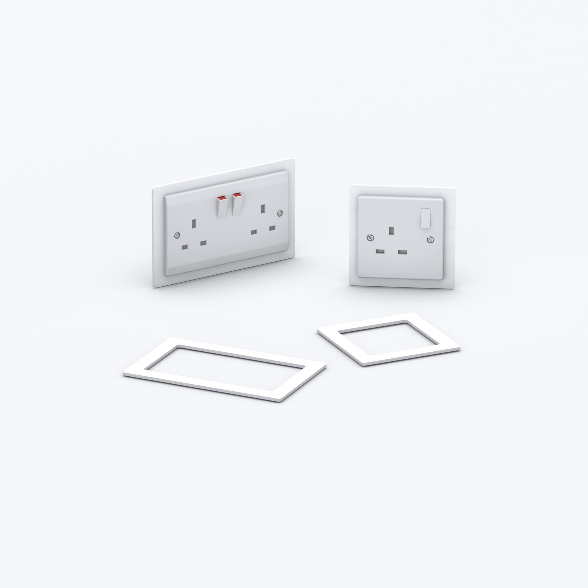 Double/Single Socket Switch Surround/Acrylic Finger Plate