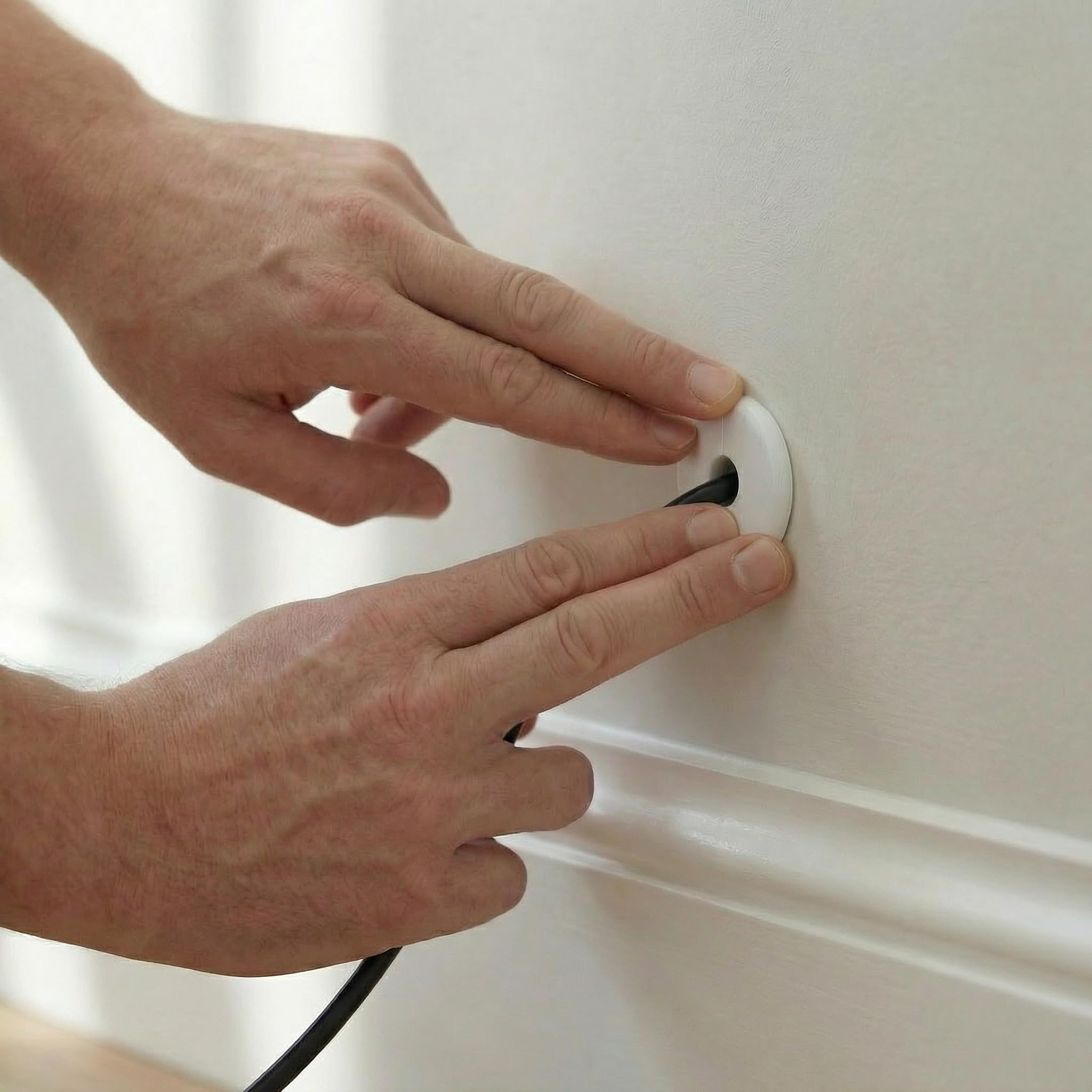 2 x Black Drill Hole Damage Cable Tidy Cover Shield for Pipe Hose Buster